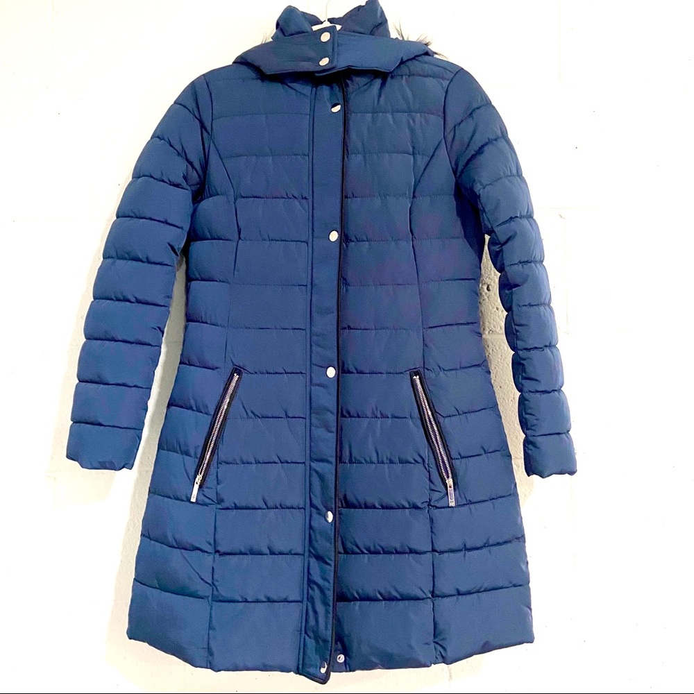 Tommy Hilfiger Navy Blue Women’s Puffer Coat Size XS